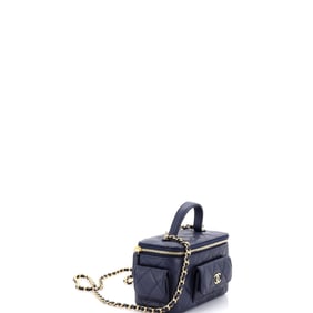 Chanel Chanel Quilted Polly Pocket Top Vanity Quilted Caviar East West