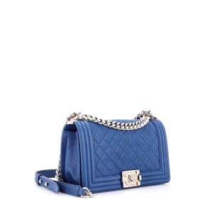 Chanel Chanel Boy Flap Bag Quilted Caviar Old Medium