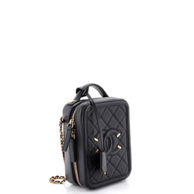 Chanel Chanel Filigree Vertical Vanity Case Quilted Caviar