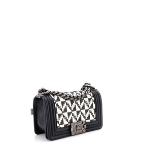 Chanel Chanel Boy Flap Bag Woven Calfskin Small