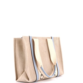 Chloe Chloe Woody Tote Canvas with Leather Medium