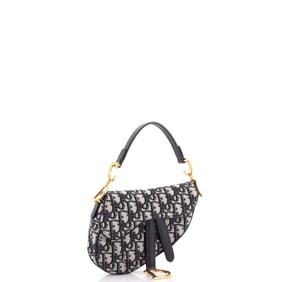 Christian Dior Christian Dior Saddle Handbag Oblique Canvas Mini