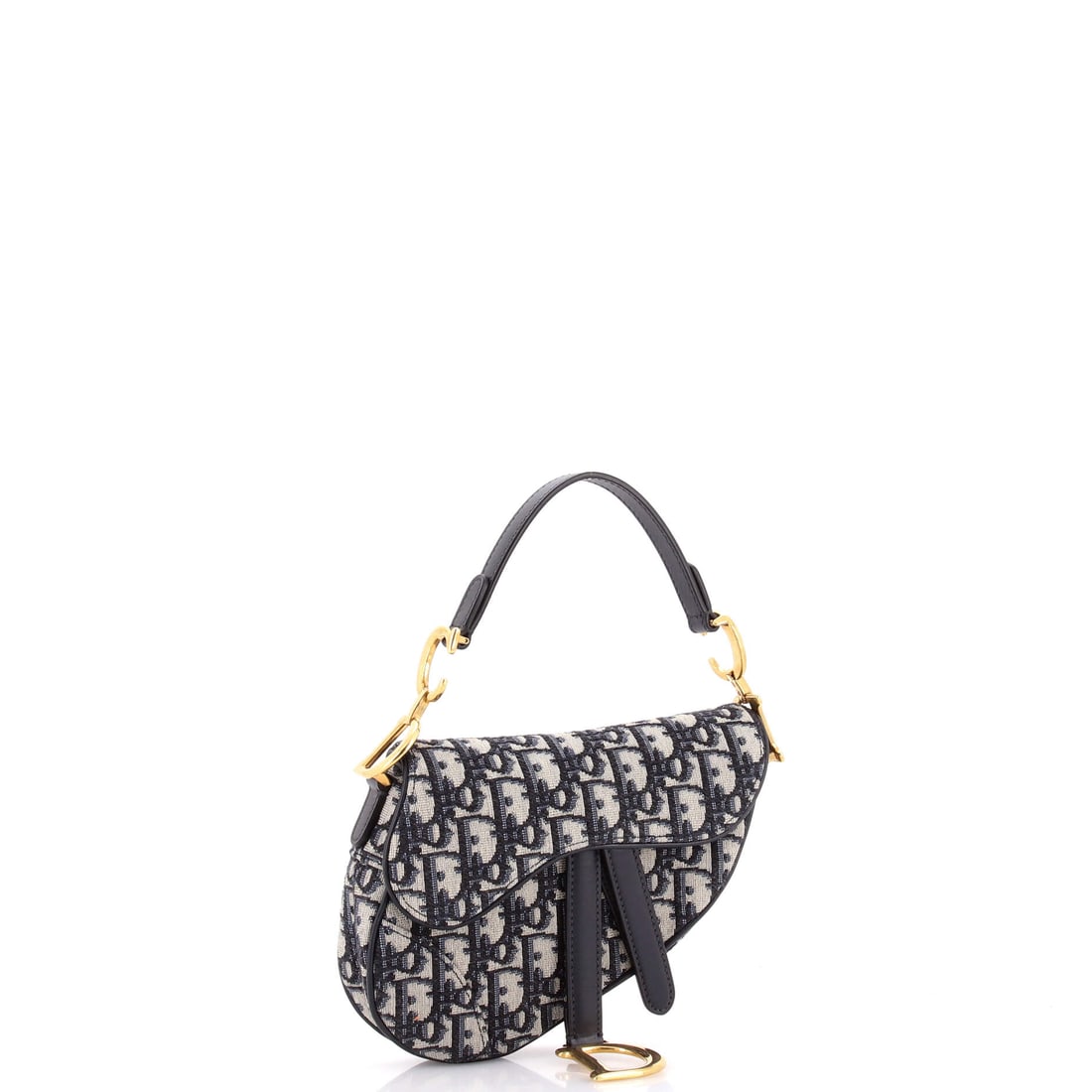 Christian Dior Christian Dior Saddle Handbag Oblique Canvas Mini (1 of 5)