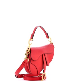 Christian Dior Christian Dior Saddle Handbag with Strap Leather Mini