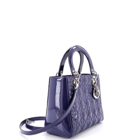 Christian Dior Christian Dior Lady Dior Bag Cannage Quilt Patent Medium