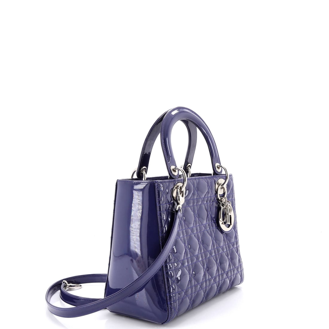 Christian Dior Christian Dior Lady Dior Bag Cannage Quilt Patent Medium (1 of 6)