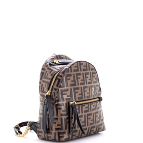 Fendi Fendi By The Way Backpack Zucca Embossed Leather Mini