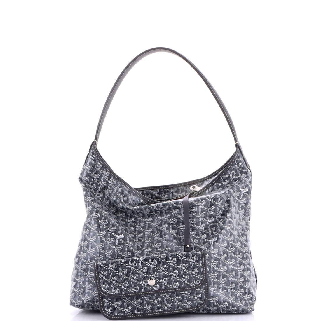 Goyard Goyard Boheme Hobo Coated Canvas: This is the kind of luxury that does the talking for you. Authentic Goyard Goyard Boheme Hobo Coated Canvas. Approx. 11.0 in H x 13.0 in W x 6.0 in D. A classic carry with a modern attitude. Easy to s