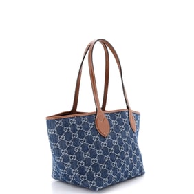 Gucci Gucci Reversible Totissima Shopping Tote GG Denim Small