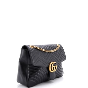 Gucci Gucci GG Marmont Flap Bag Matelasse Leather Large