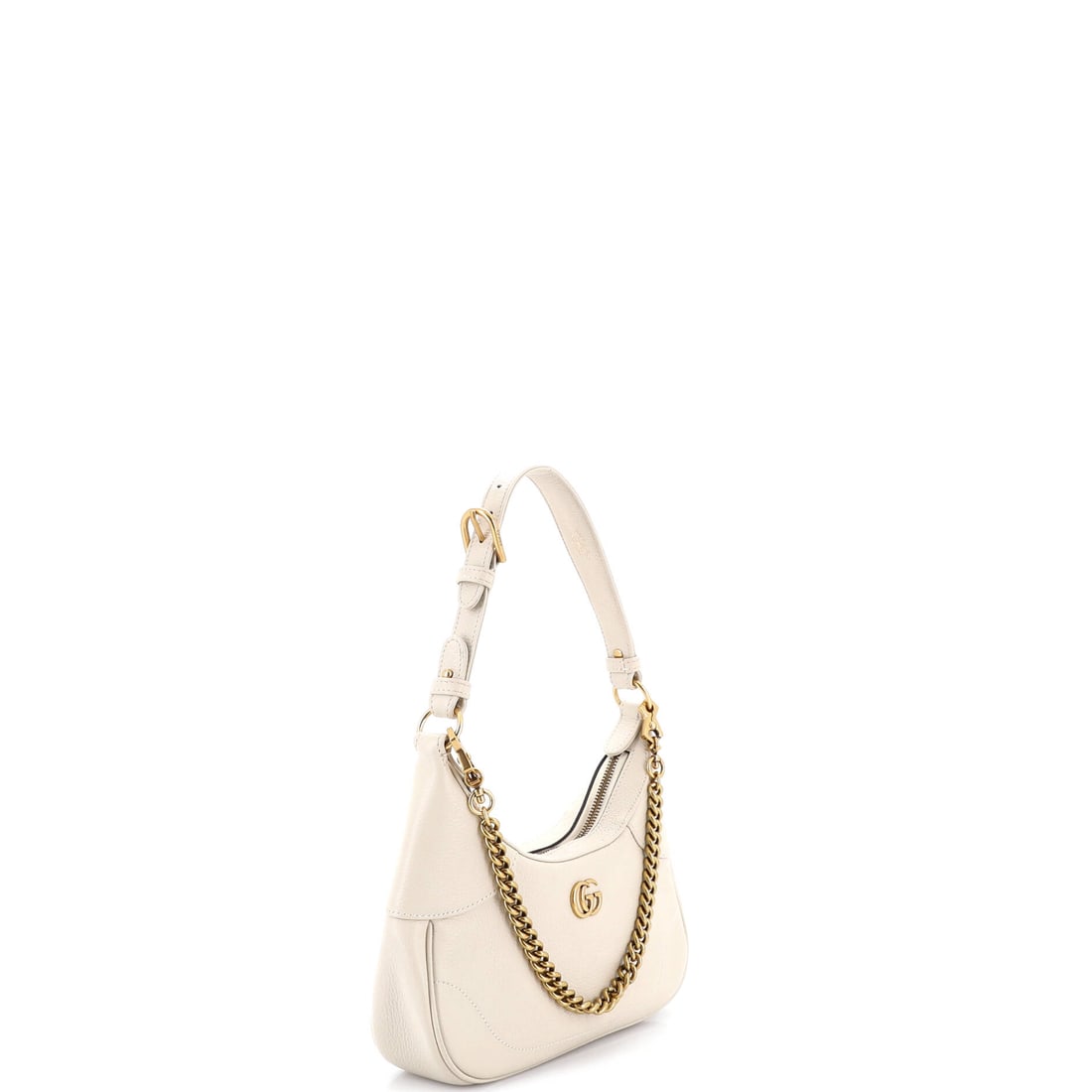 Gucci Gucci Aphrodite Zip Shoulder Bag Leather Small: Authentic Gucci Gucci Aphrodite Zip Shoulder Bag Leather Small. If your closet could talk, it would ask for this. Measures about 7.5H x 10.0W x 3.0D inches. The kind of bag that makes everything look