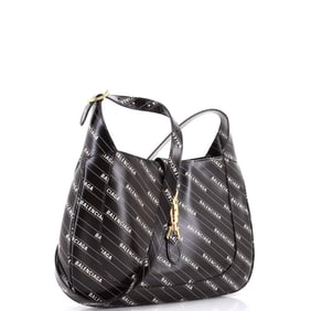 Gucci Gucci x Balenciaga The Hacker Project Jackie 1961 Hobo Printed Leather Medium