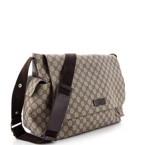 Gucci Gucci Diaper Bag GG Coated Canvas