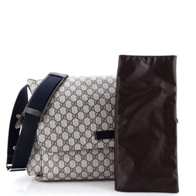 Gucci Gucci Diaper Bag GG Coated Canvas