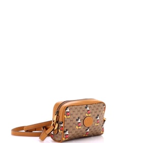 Gucci Gucci Disney Mickey Mouse Shoulder Bag Printed Mini GG Coated Canvas Mini