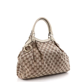Gucci Gucci Sukey Tote GG Canvas with Leather Medium