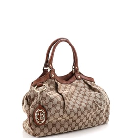 Gucci Gucci Sukey Tote GG Canvas with Leather Medium