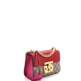Gucci Gucci Padlock Shoulder Bag GG Coated Canvas and Leather Small