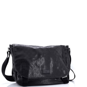 Gucci Gucci Double Buckle Messenger Bag GG Imprime Large