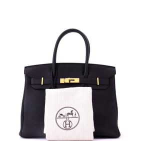 Hermes Hermes Birkin Handbag Grey Togo with Gold Hardware 30