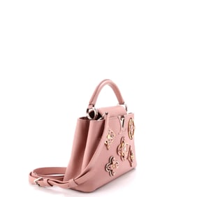 Louis Vuitton Louis Vuitton Capucines Bag Leather with Embellished Detail BB