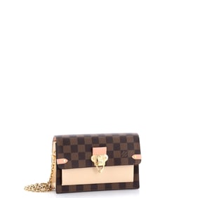 Louis Vuitton Louis Vuitton Vavin Chain Wallet NM Damier with Leather
