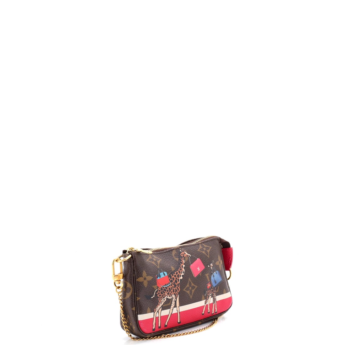 Louis Vuitton Louis Vuitton Pochette Accessoires Limited Edition Christmas Animation Monogram Canvas: This is the kind of luxury that does the talking for you. Authentic Louis Vuitton Louis Vuitton Pochette Accessoires Limited Edition Christmas Animation Monogram Canvas Mini. Approx. 4.0 in H x 6.0 in