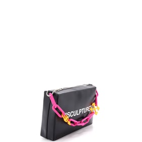 Off White Off White Block Pouch Shoulder Bag Printed Leather