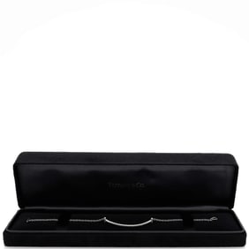 Tiffany & Co. Tiffany & Co. T Smile Chain Bracelet 18K White Gold with Diamonds Medium