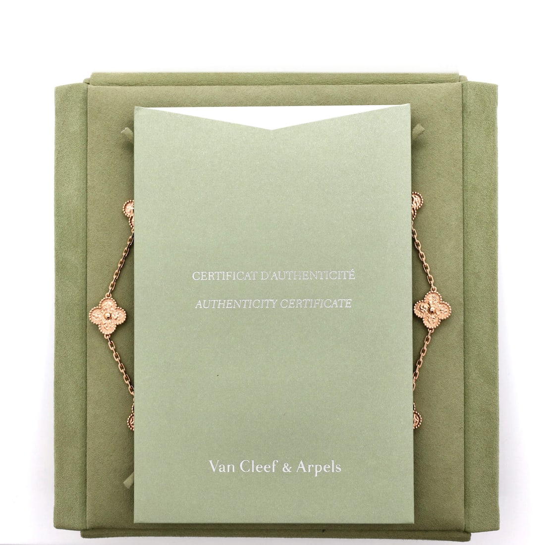 Van Cleef & Arpels Van Cleef & Arpels Vintage Alhambra 10 Motifs Necklace 18K Rose Gold (1 of 4)