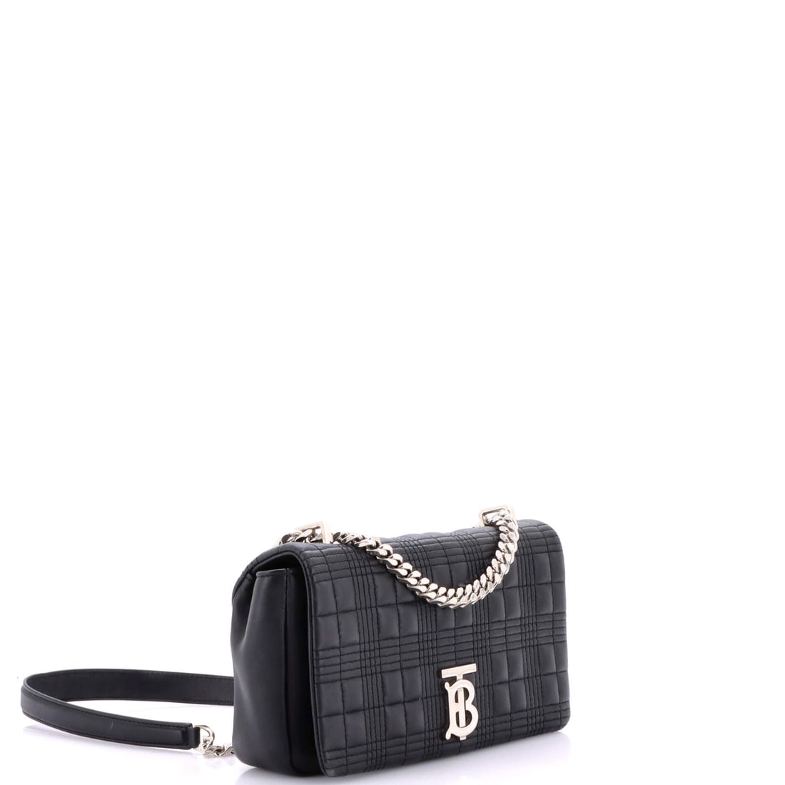 Burberry Lola Shoulder Bag Quilted Lambskin Small: Burberry delivers iconic form and fearless flair with this stunning creation. Featuring the iconic Burberry Lola Shoulder Bag Quilted Lambskin Small, its a testament to refined rebellion. The rich bla