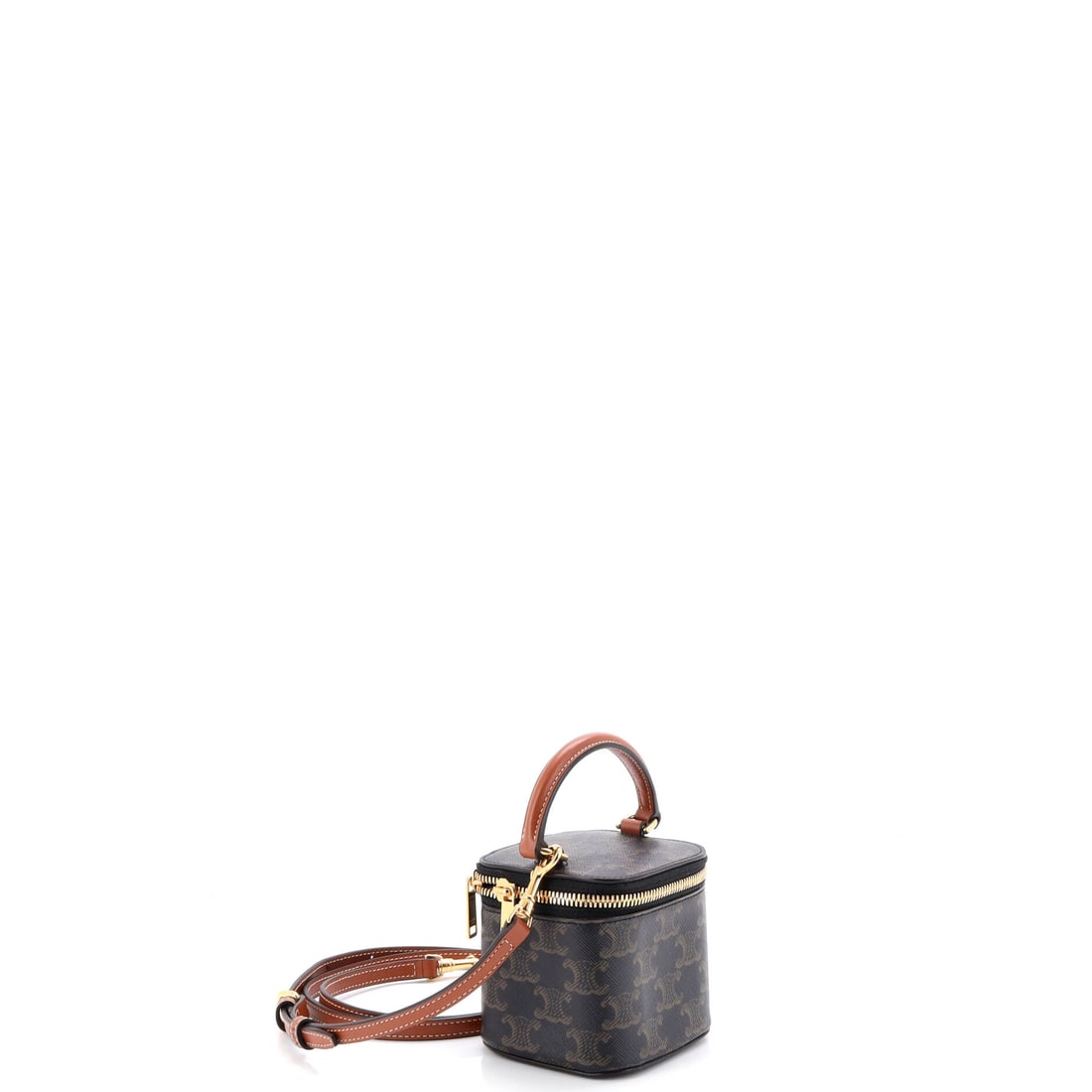 Celine Top Handle Square Vanity Case Triomphe Coated Canvas Mini (1 of 5)