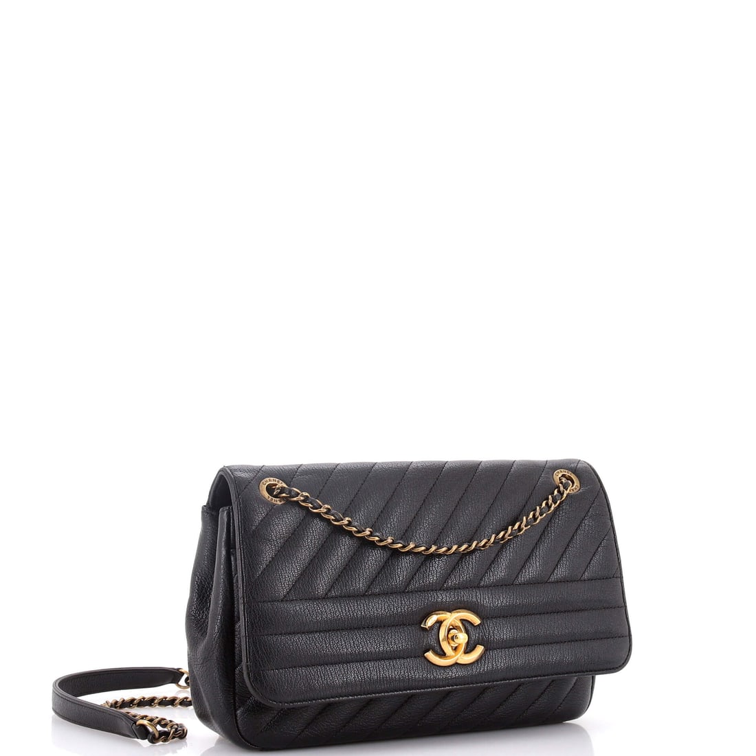Chanel CC Flap Bag Diagonal Quilted Goatskin Medium (1 of 6)