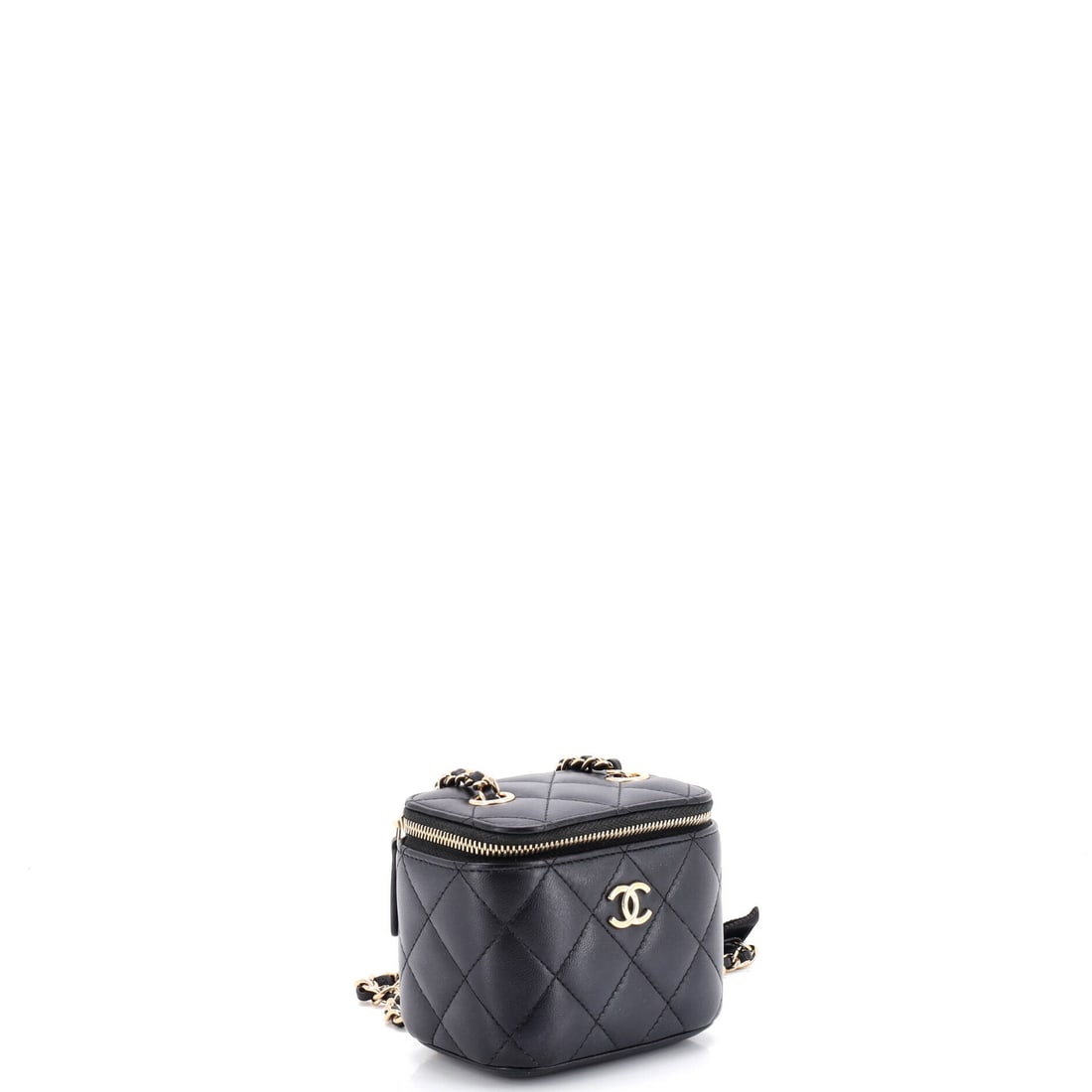 Chanel Camellia Bow Vanity Case with Chain Quilted Lambskin Mini: From the ateliers of Chanel, this is no ordinary handbag it's a marvel. Featuring the iconic Chanel Camellia Bow Vanity Case with Chain Quilted Lambskin Mini, its a testament to refined rebellion. The