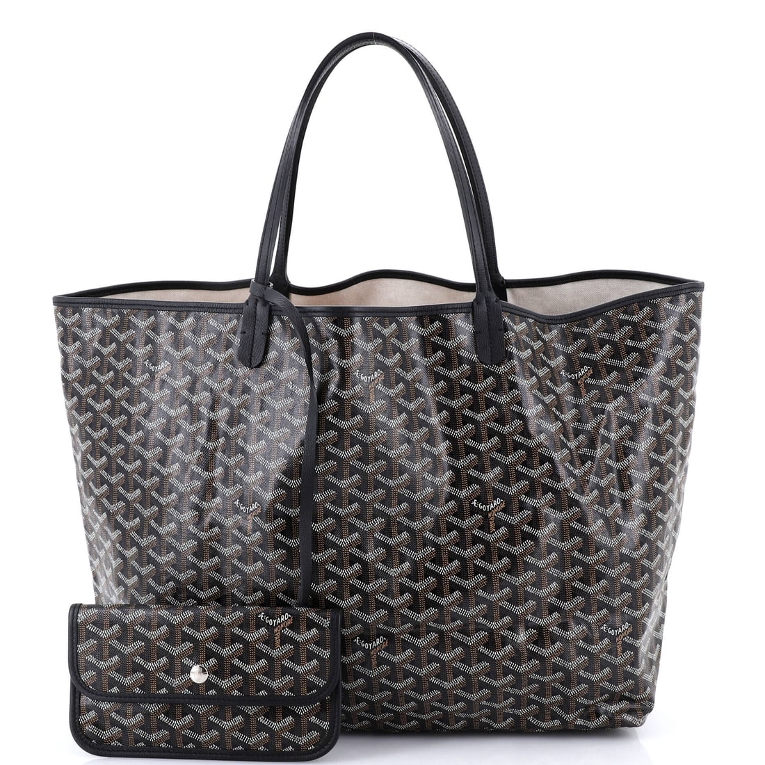 Goyard Saint Louis Tote Coated Canvas GM: From the ateliers of Goyard, this is no ordinary handbag it's a marvel. Featuring the iconic Goyard Saint Louis Tote Coated Canvas GM, its a testament to refined rebellion. The rich black palette evok