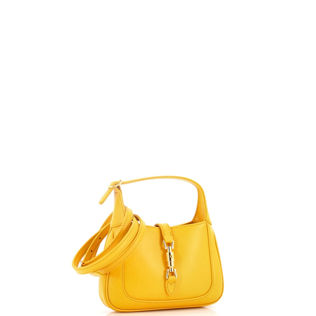 Gucci Jackie 1961 Hobo Leather Mini: From the ateliers of Gucci, this is no ordinary handbag it's a marvel. Featuring the iconic Gucci Jackie 1961 Hobo Leather Mini, its a testament to refined rebellion. The rich yellow palette evokes so