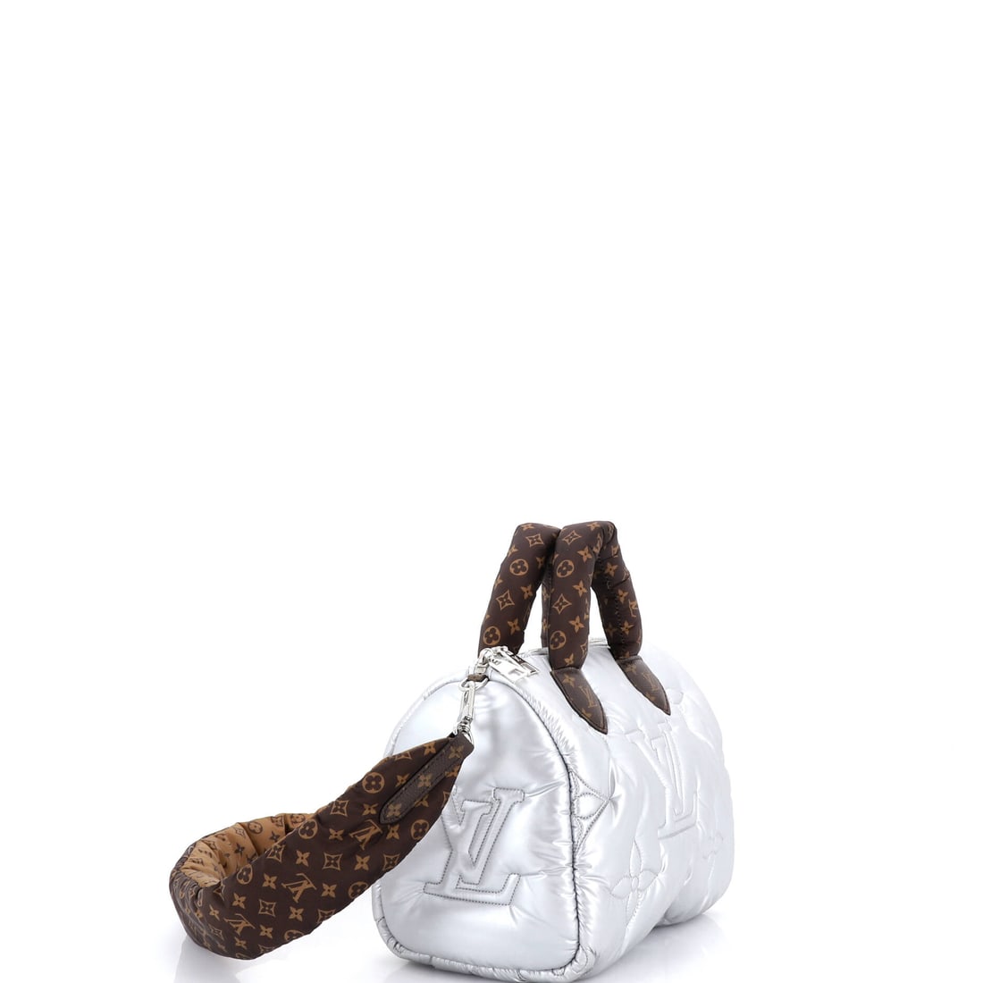 Louis Vuitton Speedy Bandouliere Bag Monogram Quilted Econyl Nylon 25: From the ateliers of Louis Vuitton, this is no ordinary handbag it's a marvel. Featuring the iconic Louis Vuitton Speedy Bandouliere Bag Monogram Quilted Econyl Nylon 25, its a testament to refined