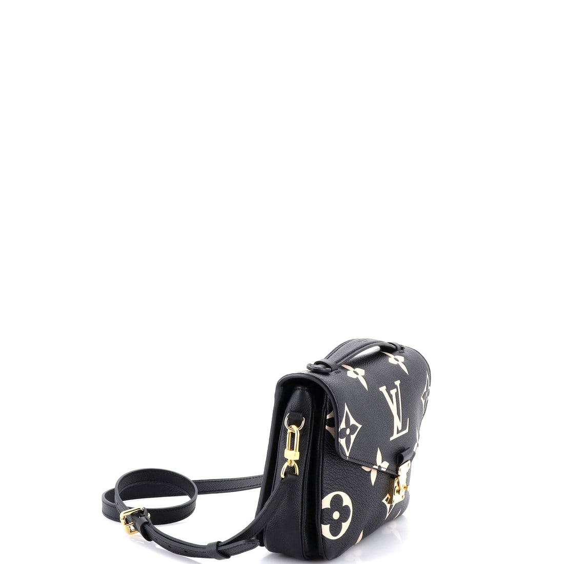 Louis Vuitton Pochette Metis Bicolor Monogram Empreinte Giant: A signature silhouette from Louis Vuitton, meticulously crafted to enchant collectors and connoisseurs alike. Featuring the iconic Louis Vuitton Pochette Metis Bicolor Monogram Empreinte Giant, its a