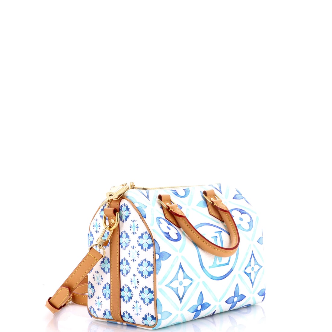 Louis Vuitton Speedy Bandouliere Bag By The Pool Monogram Tile Canvas 25: A signature silhouette from Louis Vuitton, meticulously crafted to enchant collectors and connoisseurs alike. Featuring the iconic Louis Vuitton Speedy Bandouliere Bag By The Pool Monogram Tile Canvas
