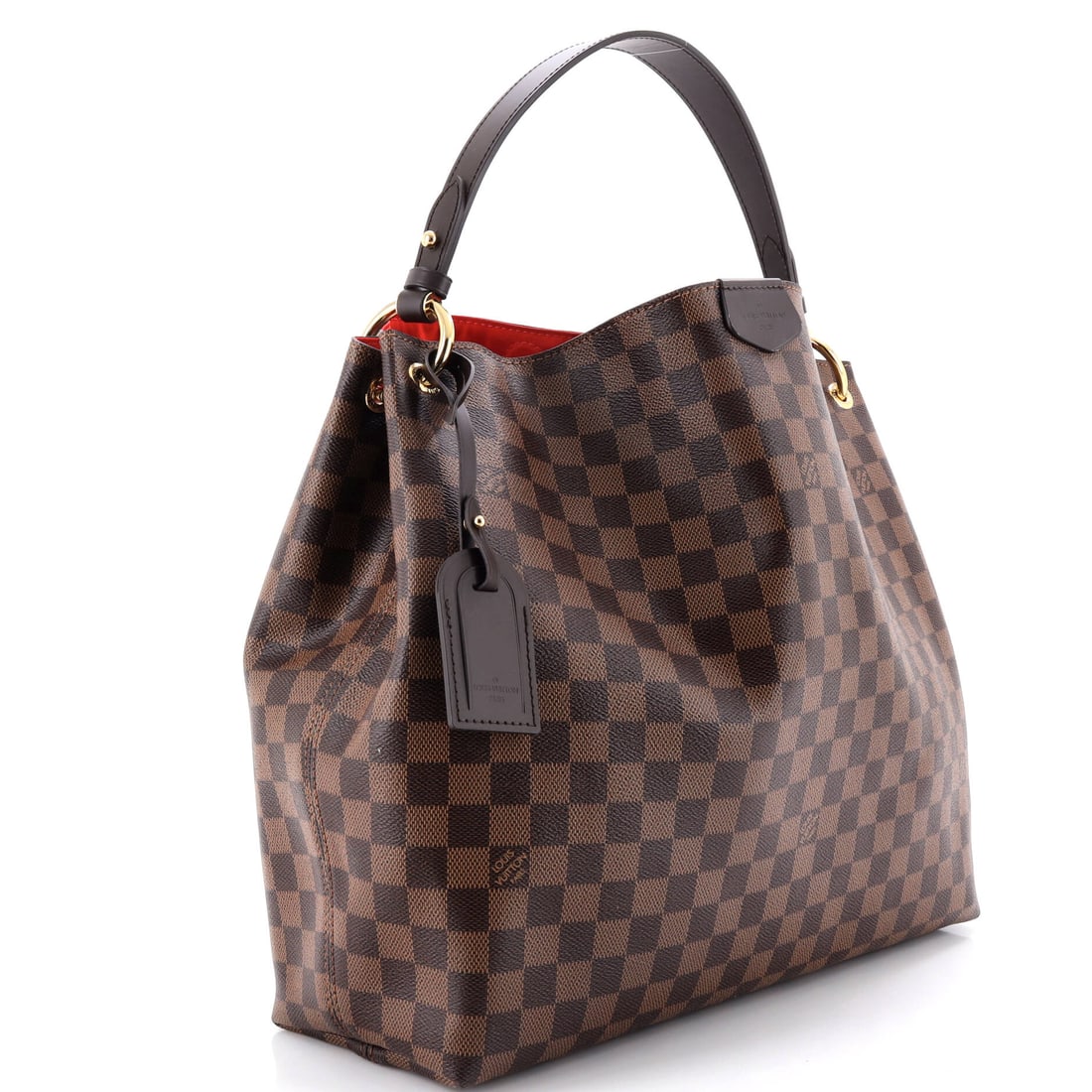 Louis Vuitton Graceful Handbag Damier MM: Masterfully designed by Louis Vuitton, this arm candy is pure editorial gold. Featuring the iconic Louis Vuitton Graceful Handbag Damier MM, its a testament to refined rebellion. The rich brown palett