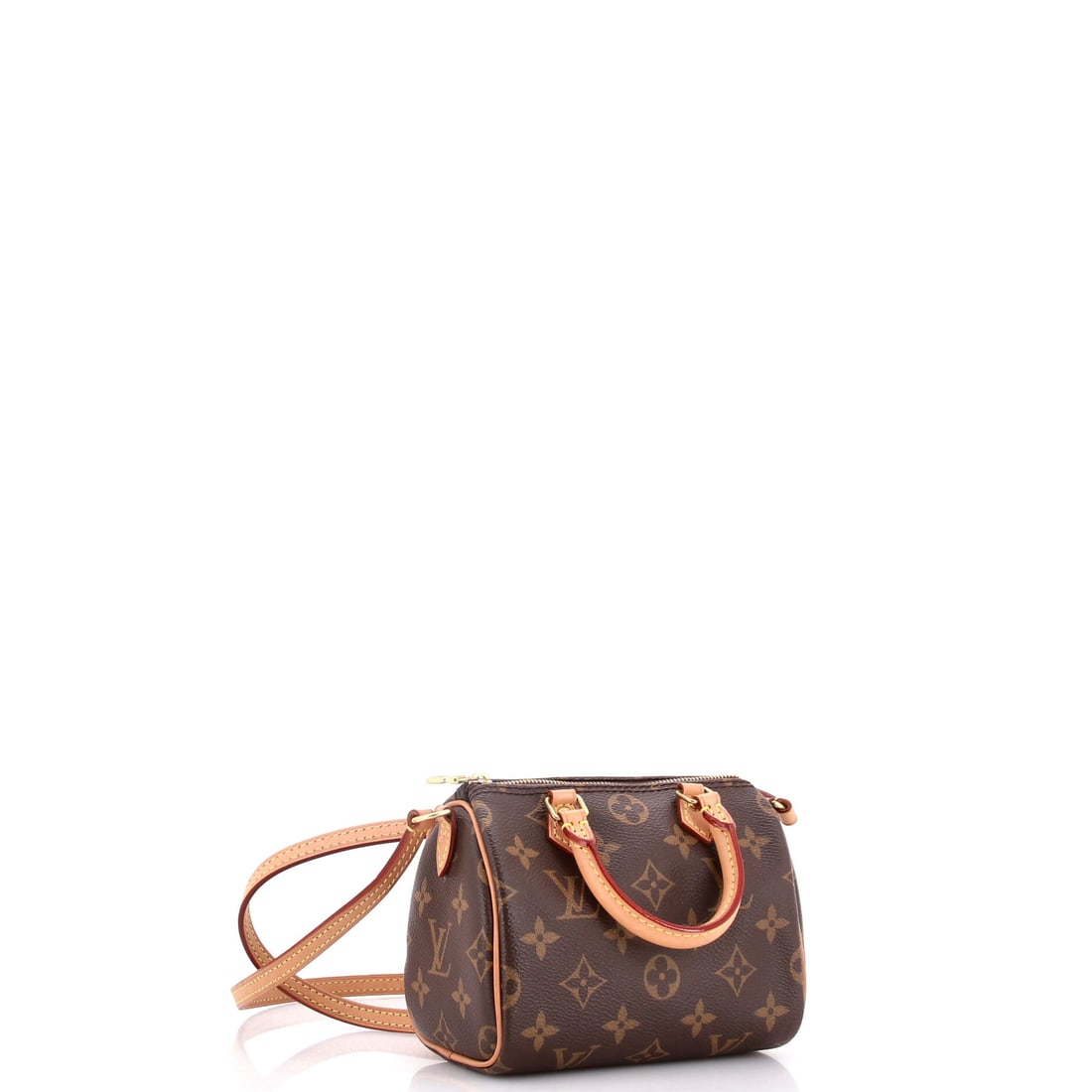 Louis Vuitton Speedy Bandouliere Bag Monogram Canvas Nano: Louis Vuitton delivers iconic form and fearless flair with this stunning creation. Featuring the iconic Louis Vuitton Speedy Bandouliere Bag Monogram Canvas Nano, its a testament to refined rebellion.