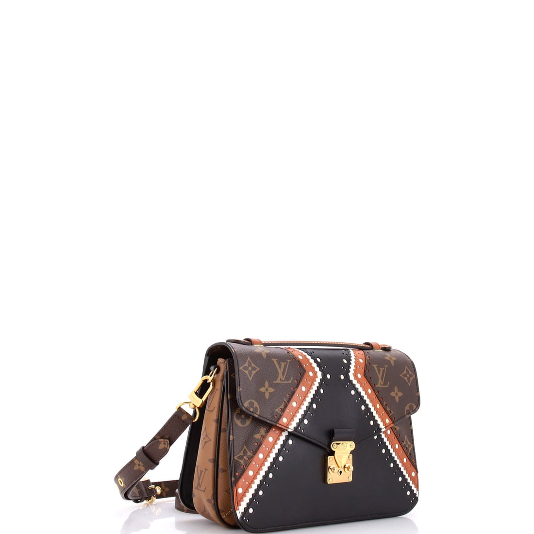 Louis Vuitton Pochette Metis Limited Edition Brogue Reverse Monogram Canvas and Leather: Luxury meets legend in this show-stopping Louis Vuitton piece, ready for your next grand entrance. Featuring the iconic Louis Vuitton Pochette Metis Limited Edition Brogue Reverse Monogram Canvas and