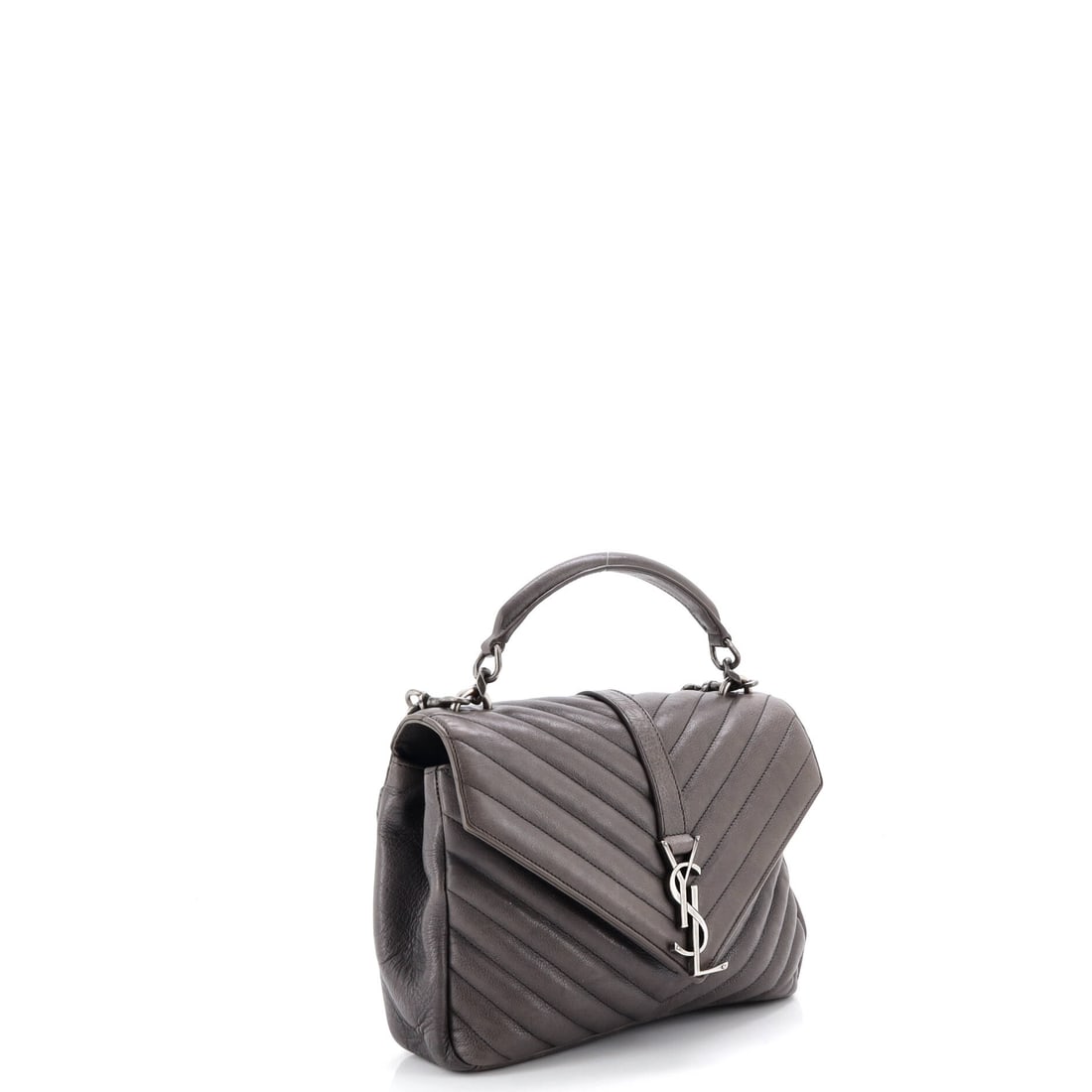 Saint Laurent Classic Monogram College Bag Matelasse Chevron Leather Medium: Masterfully designed by Saint Laurent, this arm candy is pure editorial gold. Featuring the iconic Saint Laurent Classic Monogram College Bag Matelasse Chevron Leather Medium, its a testament to refin