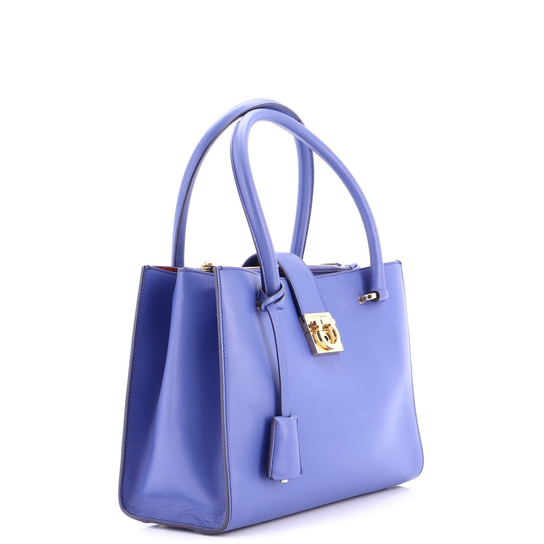 Salvatore Ferragamo Gancio Lock Tote Leather Small: Salvatore Ferragamo delivers iconic form and fearless flair with this stunning creation. Featuring the iconic Salvatore Ferragamo Gancio Lock Tote Leather Small, its a testament to refined rebellion.