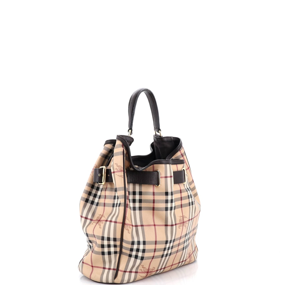 Burberry Walden Hobo Haymarket Coated Canvas Medium: Lot 33 gets the proportions exactly right - confident, clean, and considered. Offered here as Burberry Burberry Walden Hobo Haymarket Coated Canvas Medium, finished in Brown; approx. 14.0 W x 12.0 H;