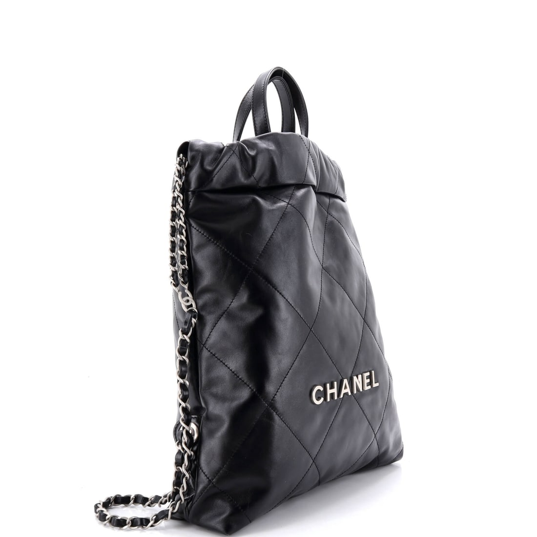 Chanel 22 Chain Backpack Quilted Calfskin Medium: Lot 111 reads like a greatest-hit from Chanel's modern archive. Offered here as Chanel Chanel 22 Chain Backpack Quilted Calfskin Medium, finished in Black; approx. 11.5 W x 13.5 H; 3.0 D. Think of it