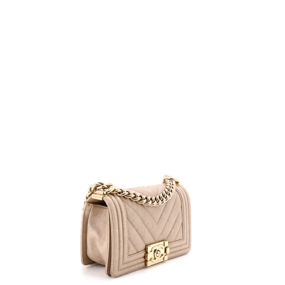 Chanel Boy Flap Bag Chevron Caviar Small (1 of 5)