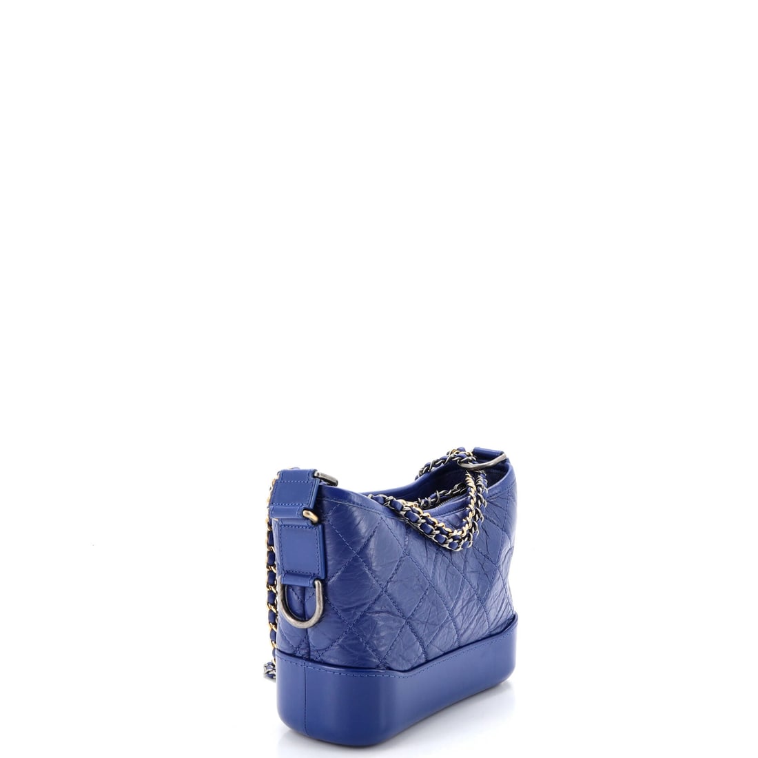 Chanel Gabrielle Hobo Quilted Aged Calfskin Small: Lot 166 channels the kind of quiet icon status Chanel does best. Offered here as Chanel Chanel Gabrielle Hobo Quilted Aged Calfskin Small, finished in Blue; approx. 8.0 W x 6.0 H; 3.0 D. Think of it a