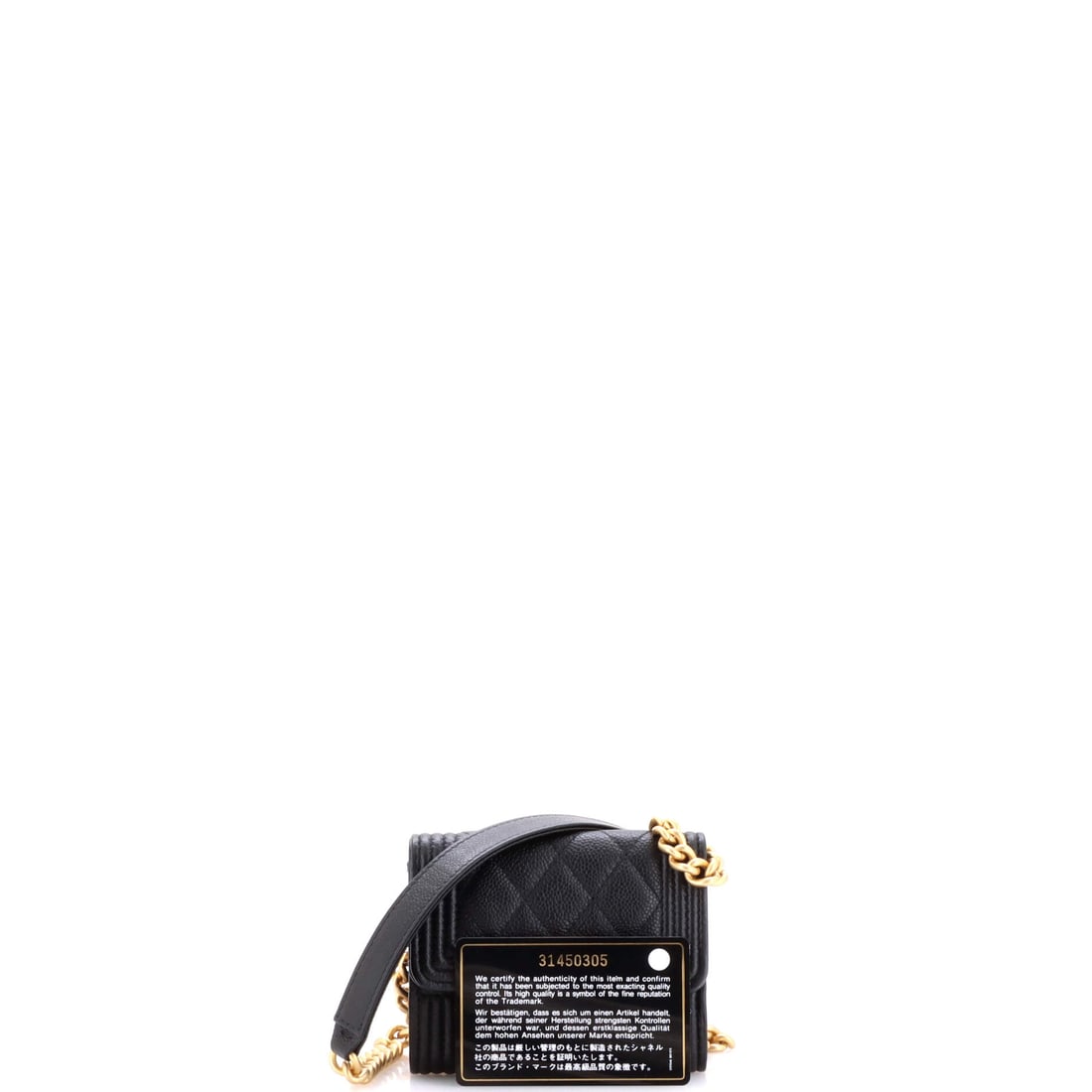Chanel Boy Coin Purse with Chain Quilted Caviar Mini: Lot 181 reads like a greatest-hit from Chanel's modern archive. Offered here as Chanel Chanel Boy Coin Purse with Chain Quilted Caviar Mini, finished in Black; approx. 4.5 W x 3.5 H; 1.0 D. Think of i