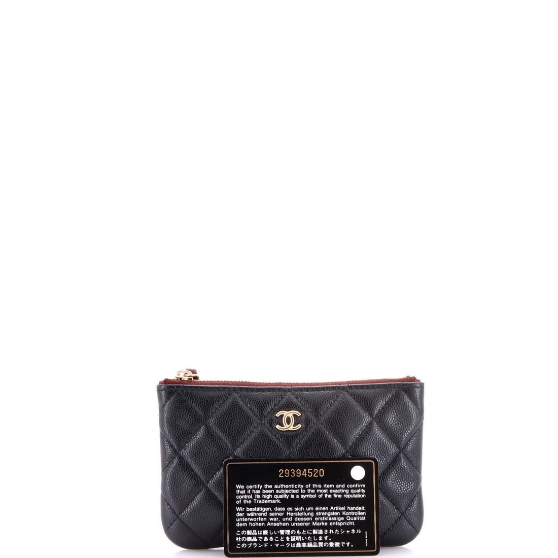 Chanel Classic O Case Pouch Quilted Caviar Mini (1 of 7)